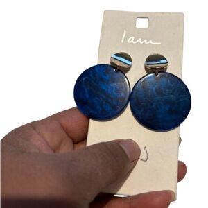 Elegant Blue Dangle Earrings